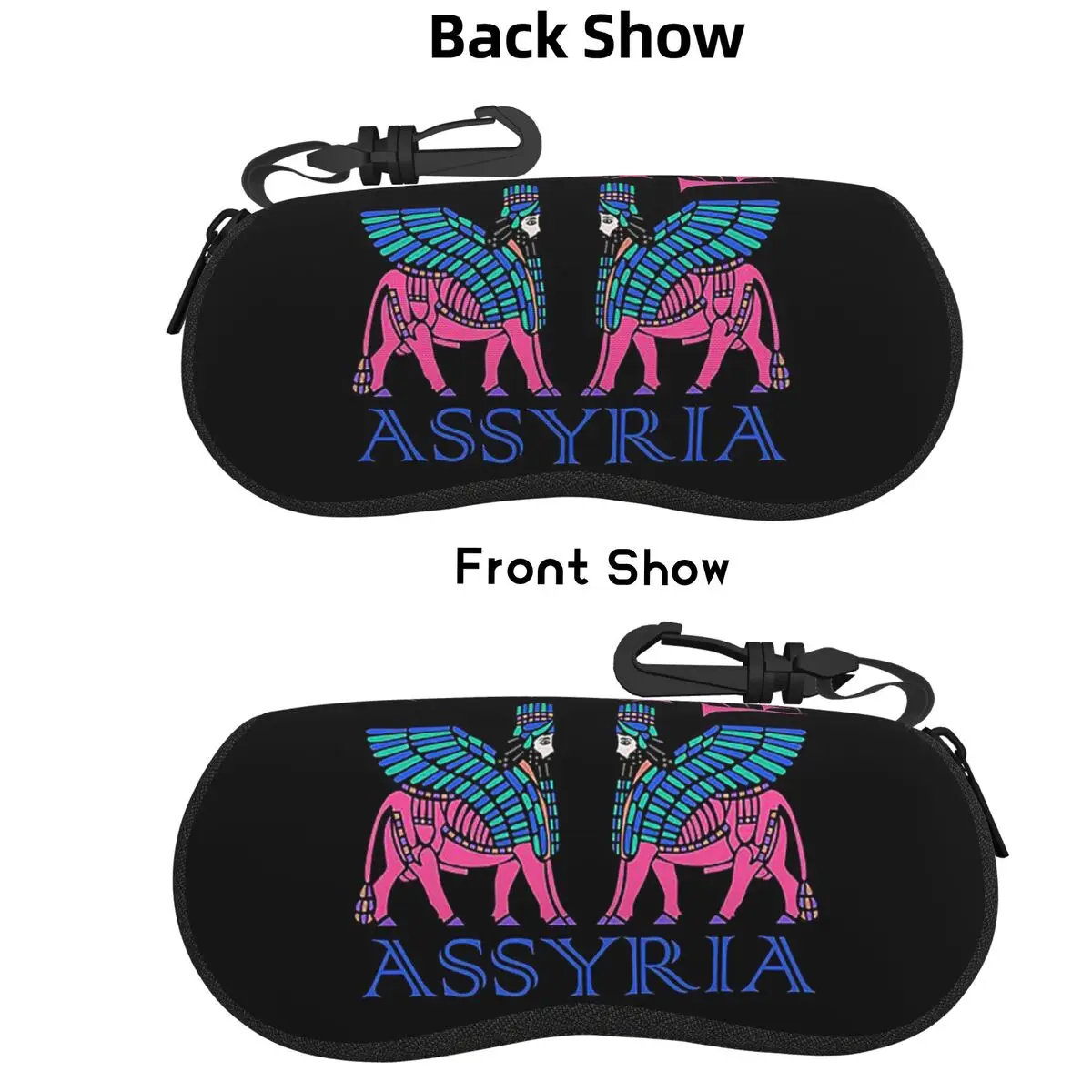 

Luxury Assyrian Suryoyo Flag Shell Glasses Case Protector Sunglasses Box Women Men Soft Eyeglasses Bag Pouch