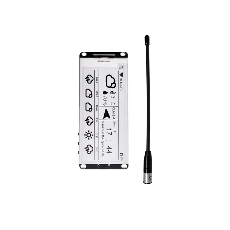 TA-Heltec Vision Master E290 mit GT-800-Peitschenantenne, kompatibel mit Mashtastic und Arduino, 2,90-Zoll-Display