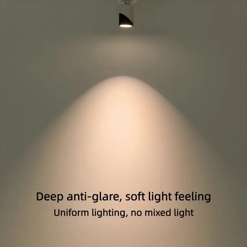 Foco LED antideslumbrante abierto para sala de estar, comedor, fondo de pared, lámpara de techo de tres cabezas de doble cabeza