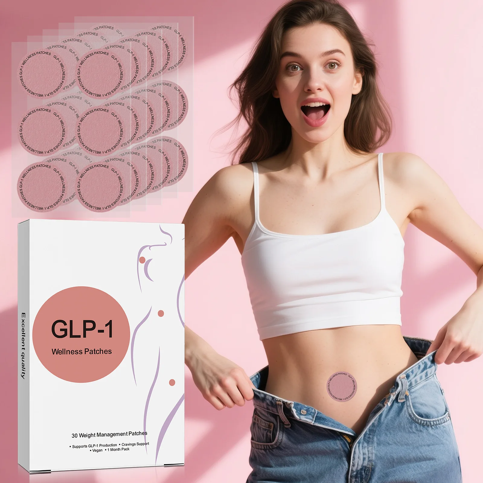 30 PATCHES hacen el 99% Obtenga que los contornos corporales mesmerizantes dentro de un mes