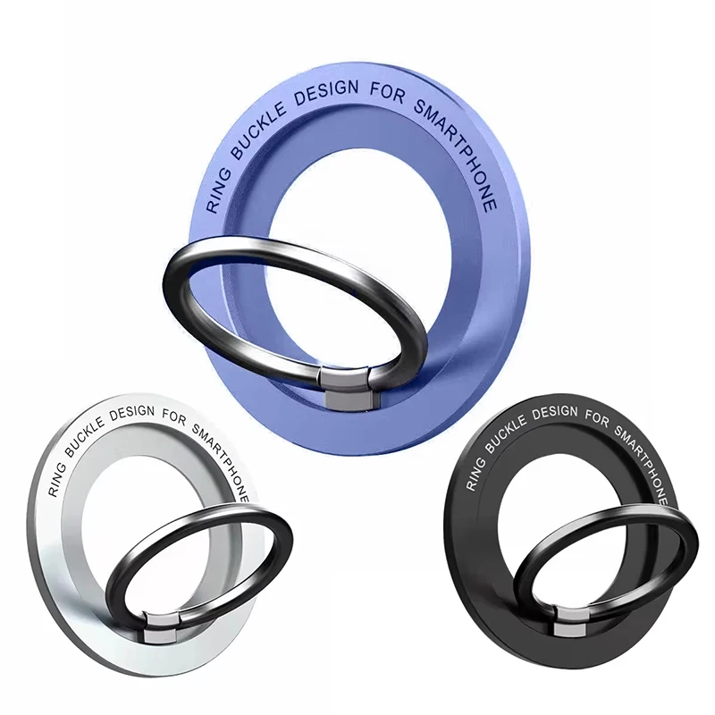 

Magnetic Cell Phone Ring Holder Compatible with iPhone 16 15 14 13 12 Series For MagSafe Removable Mobile Phone Grip Kickstand