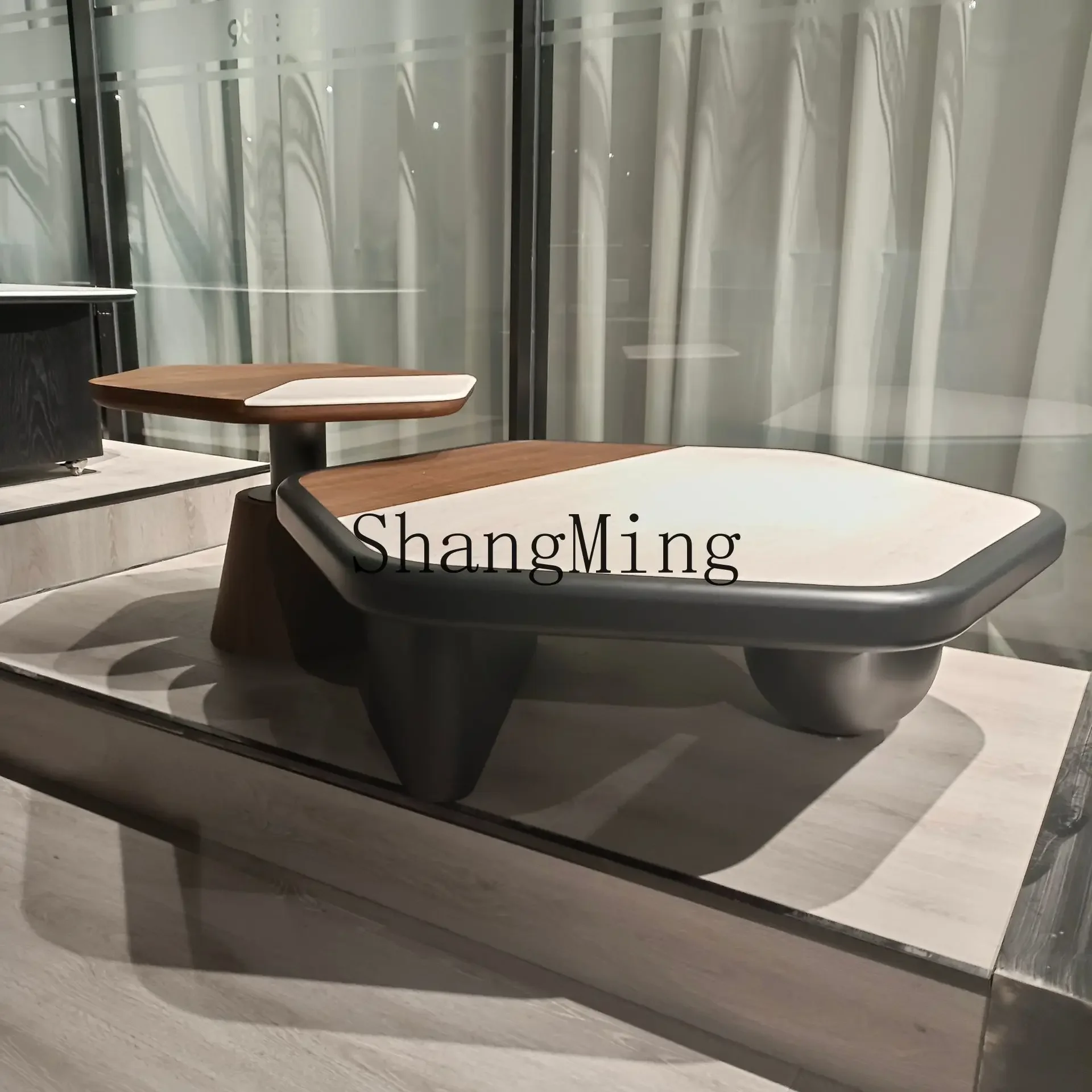 

FG Villa Private Club Light Luxury Office Area Coffee Table Living Room Coffee Table Combination Minimalist Home