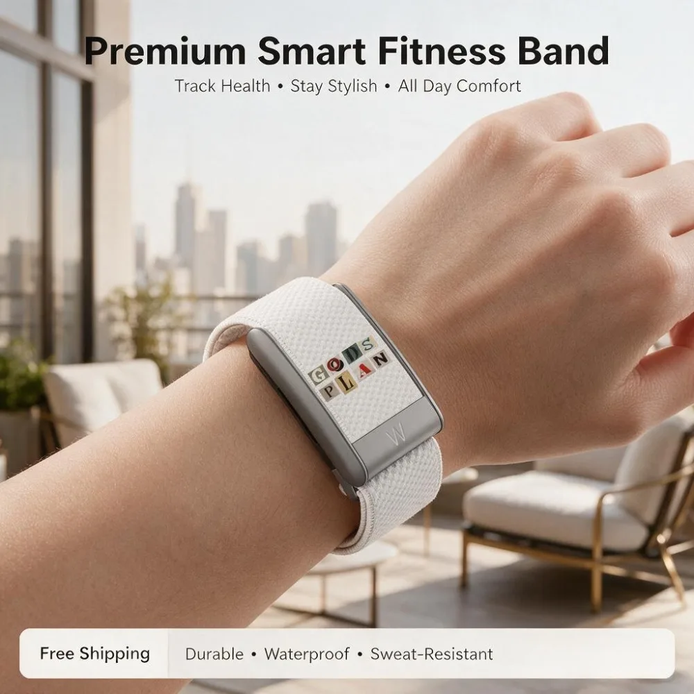 Compatible with WHOOP 5.0 MG White Black Rap Slogan Printed Nylon Woven Replacement Sport Wristband
