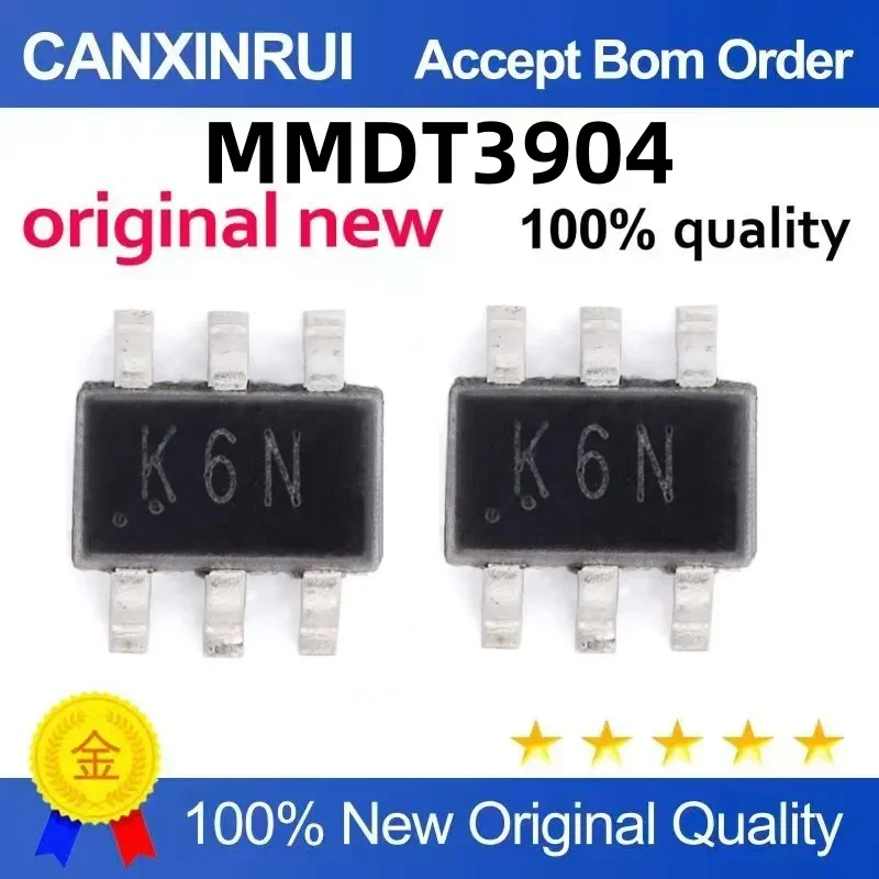 (5-100 pieces) Brand new MMDT3904 silk screen K6N SOT363 NPN power transistor surface mount transistor