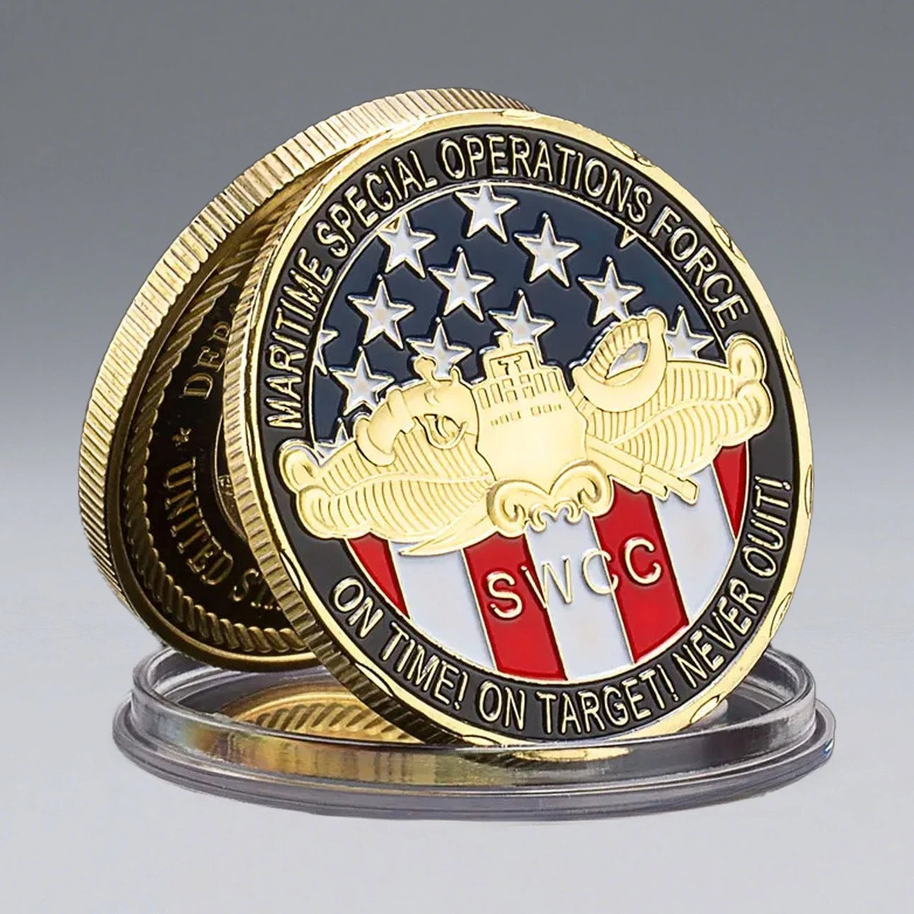 SWCC Maritime Special Operations Collectibles Coin Gold Plated Force Military Navy Commeration Coins