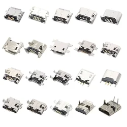 10PCS Micro USB 2P 5P Jack Charging Port Plug Dock Charger DIP SMD For Phone Tabletels Speakers etc Port Socket Power Connector