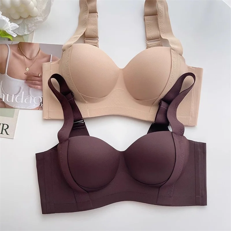 

Black Bras for Women No Underwire Comfortable Supportive Seamless Push Up Bralette Mujer Beauty Back Daily Bras Brassiere Femme