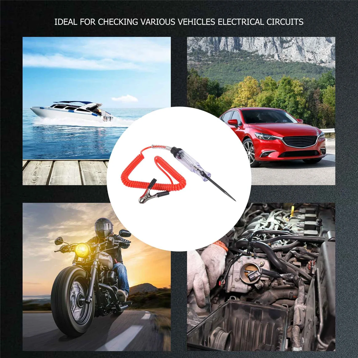 Test Light 2PCS, 6V-24V DC Car Circuit Tester Light and Digital LCD Car Electric Tester Auto Voltage Continuity Test