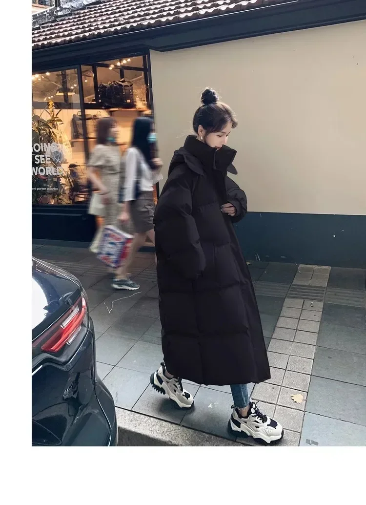 zjaiss 2026 Winter New Down Coats Long-style Cotton Dress Korean Version Large Size Korean Fashion Jackets Heat Parka Feminina