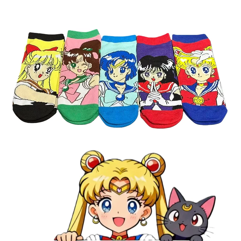 Sailor Moon 1/5 Scale Double-Ship Socks: Cute and Unique Cosplay Socks for Men and Women