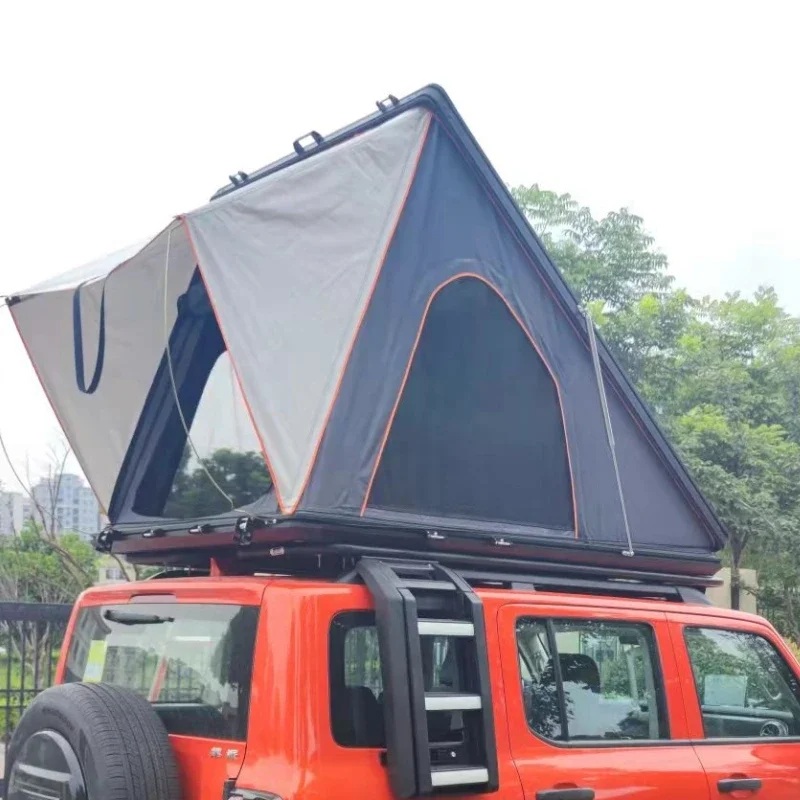 Big size 3-4 person rooftop tent aluminum roof tent top hard shell outdoor camping roof top hard shell car tent for sale