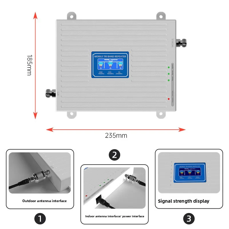 Universal 4G/5G Mobile Signal Booster – Cell Phone Repeater Amplifier for Rural, Remote & Mountain Areas, Voice & Data