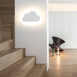 Lámpara de pared LED moderna para interiores, luces de pared acrílicas, candelabro nórdico, decoración de diseño de nube, lámparas de mesita de noche para niños, dormitorio de niños