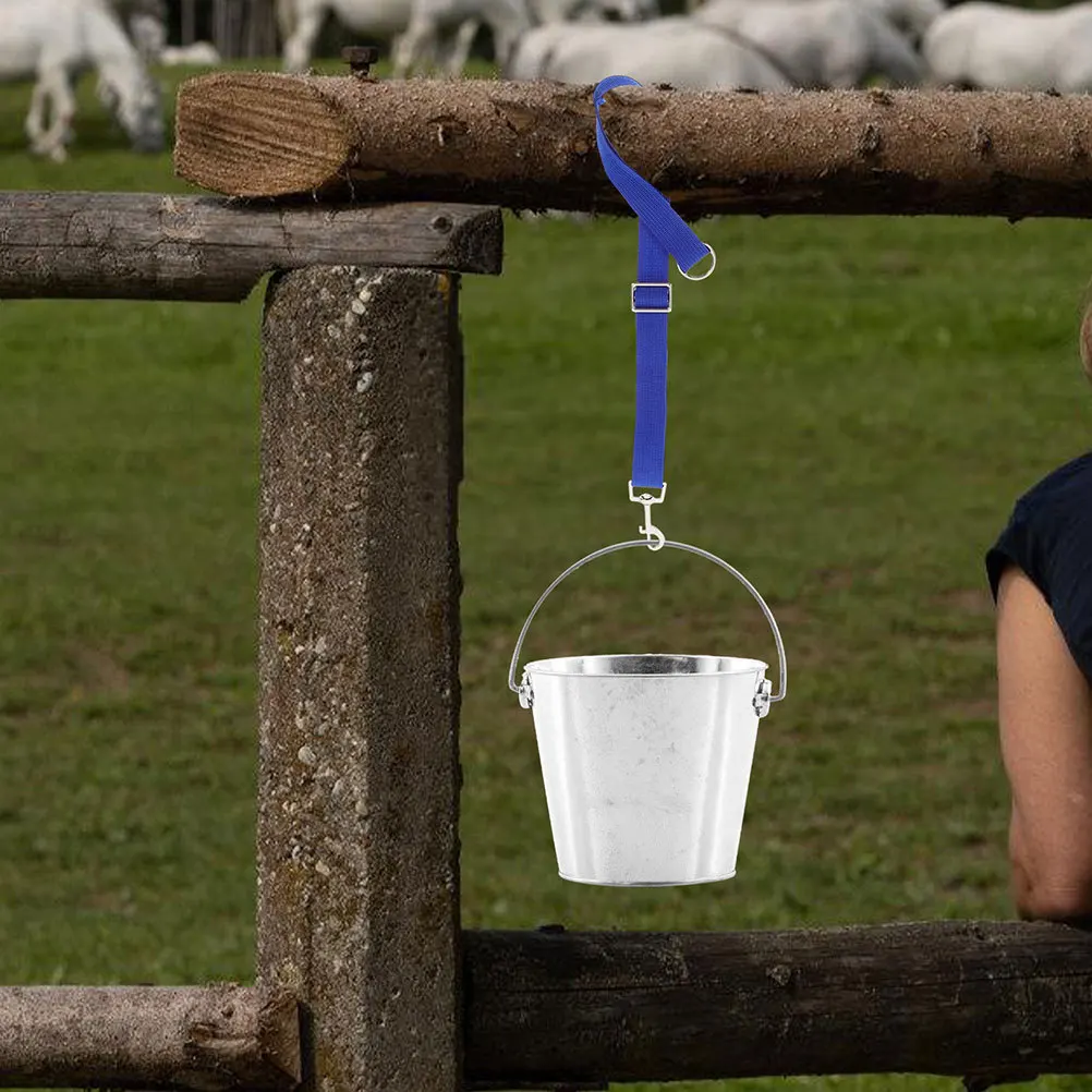 3 قطع من شماعات حزام دلو الحصان، نايلون قوي قابل للتعديل للاستخدام المزرعة المستقرة، دلو معلق للاستخدام الداخلي والخارجي #4