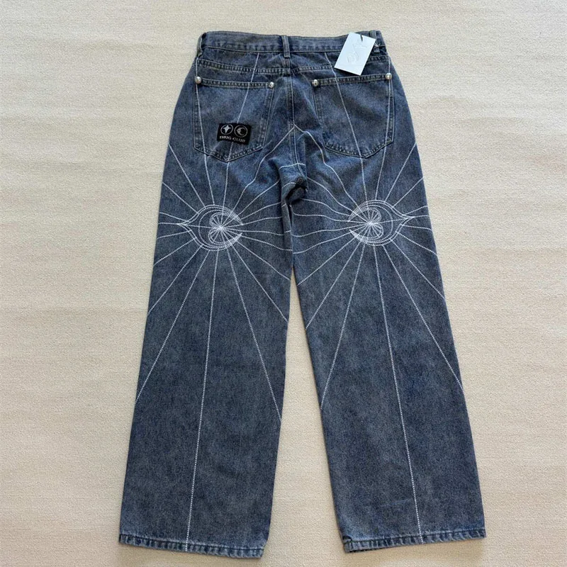 Luxury Goods Thug Club 2024 ricamo larghi Jeans Casual a gambe larghe