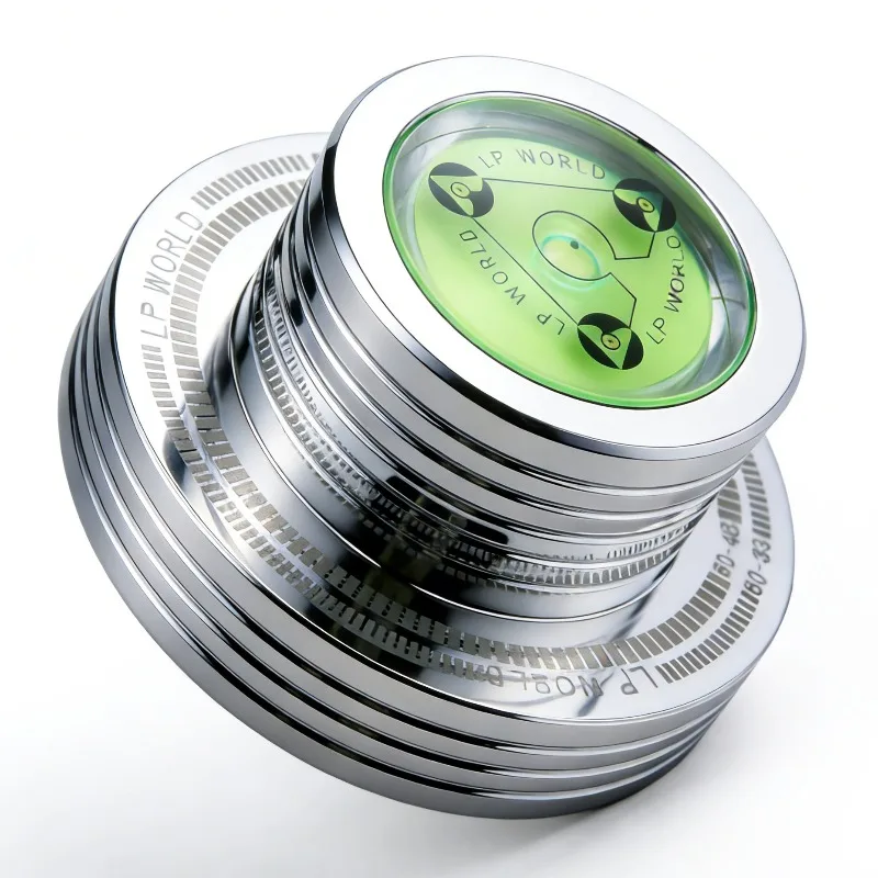 For Aluminum Alloy LP Vinyl Record Player Disc Suppression Town, Vinyl Record Tape Level Tachymeter Player Accessories