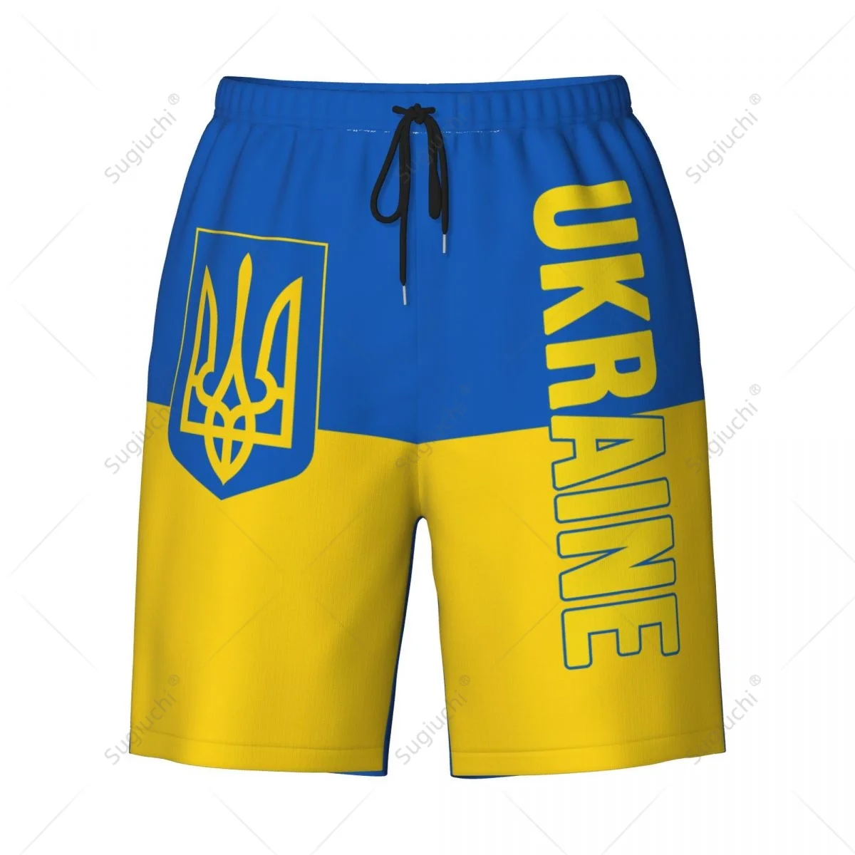 Herren Ukraine Flagge Strand hose Boards horts Surfen Jungen Fußball Radfahren Bade bekleidung Laufen Polyester