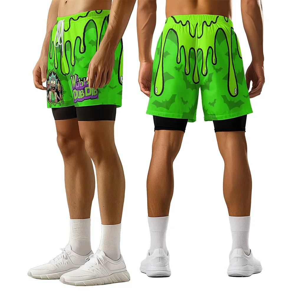 

2024 new original cartoon print 3D printing casual outdoor trend high street sports quick drying basketball shorts men's shorts