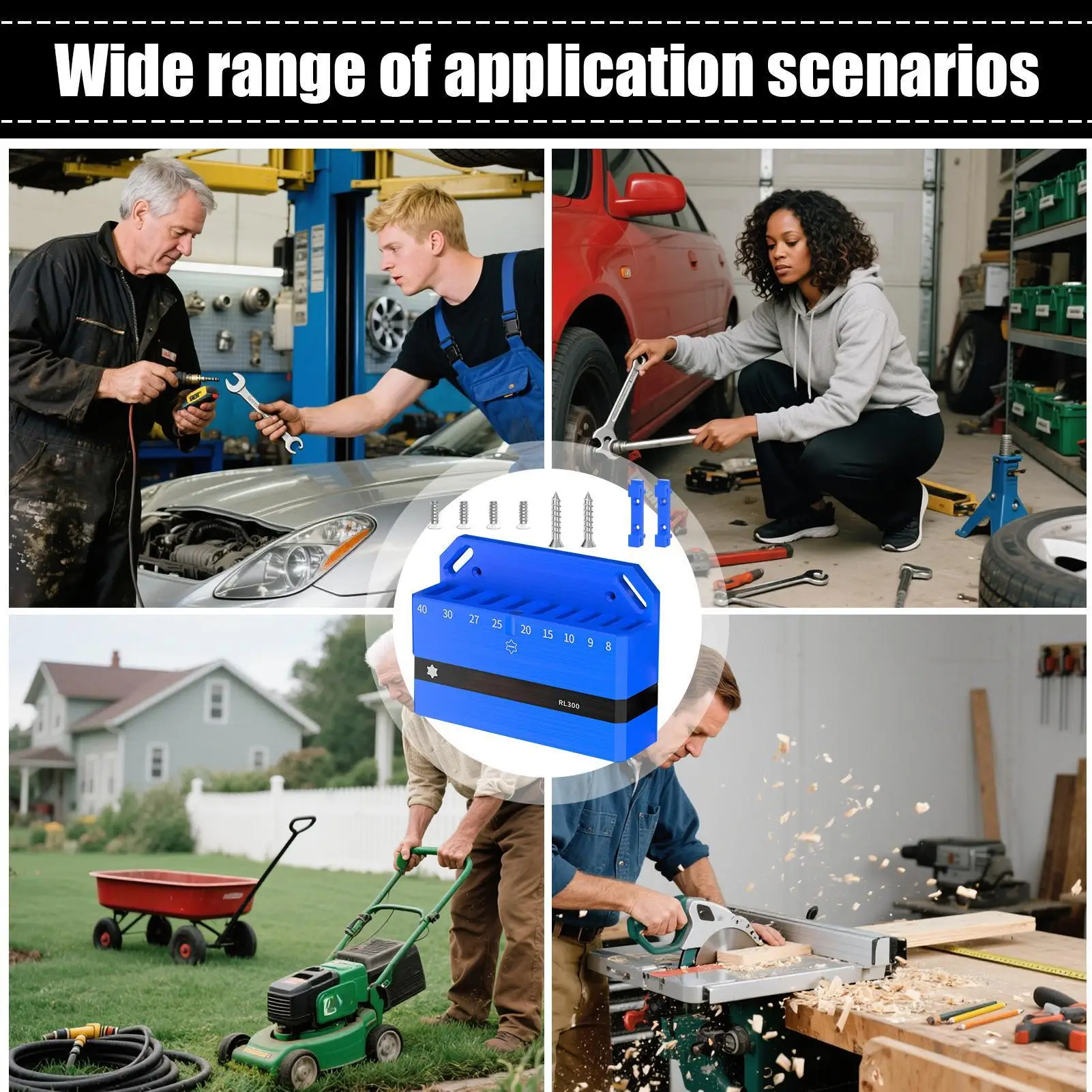 

Wrench Organizer Tool Storage Holder Wrench Rack For Bike Hex Spanner Repair Tool Wall Organization Display Garage Workshop