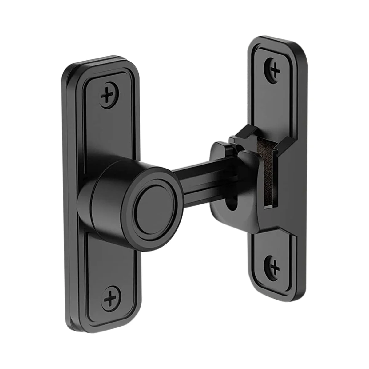 Heavy Duty Gate Latches 90 Degree Right Angle Barn Door Lock Anti-Theft Sliding Door Lock Latch for Garden Black