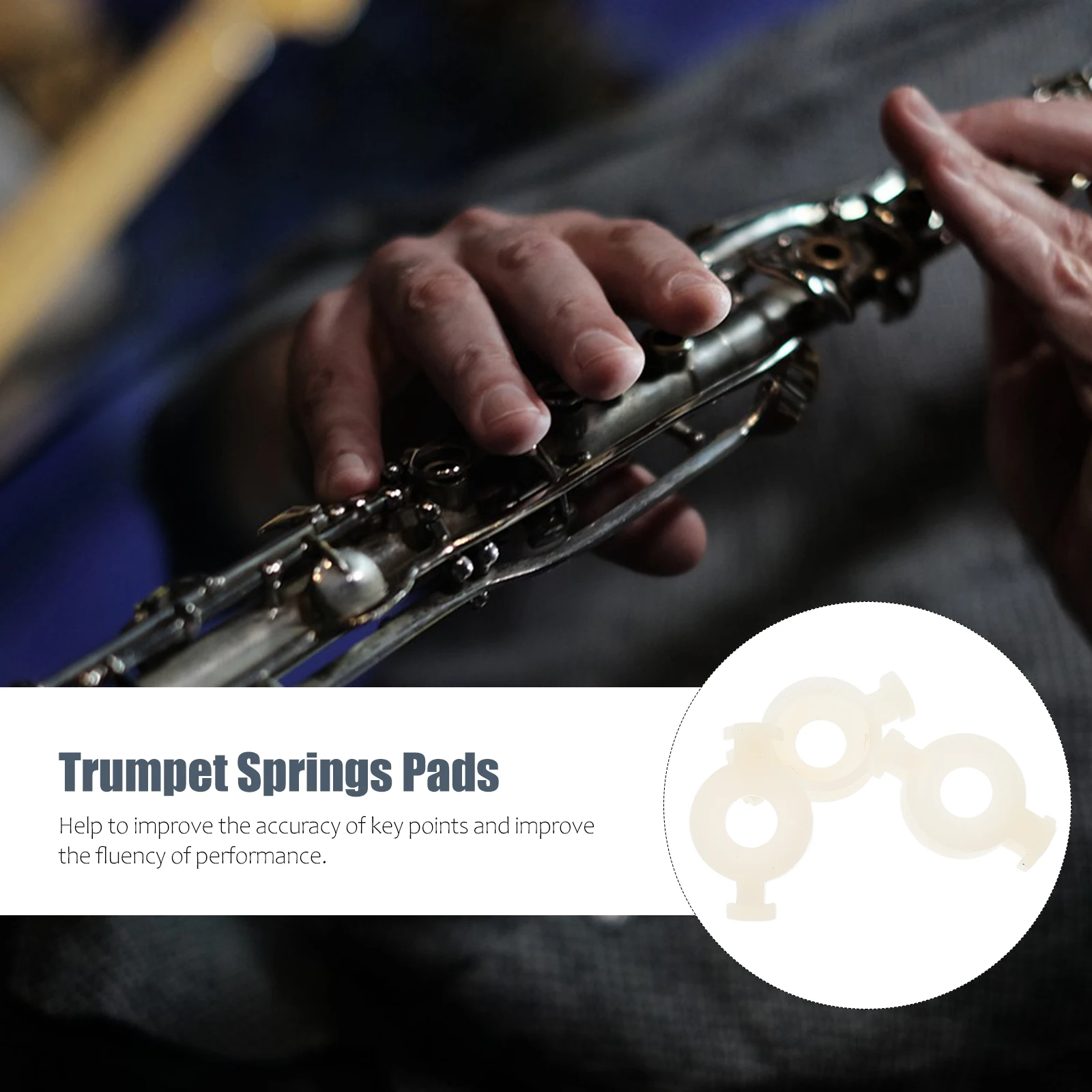 

3pcs Trumpet Valve Spring Pads High-Quality Plastic Repair Parts Musical Instruments Easy Install Replace Broken Suitable Most