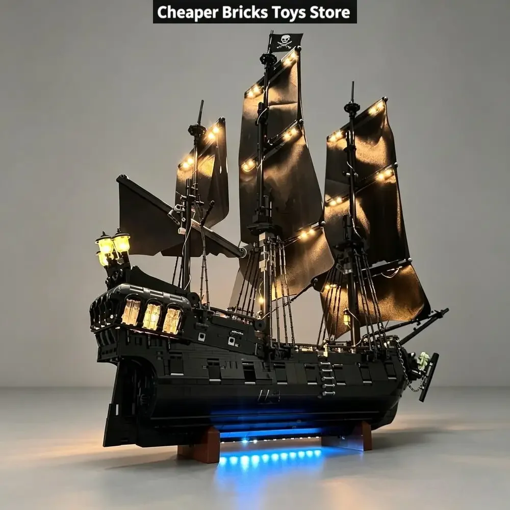 LED Illumination System for 10365 Captain Sparrow’s Pirate Ship Set – Exquisite Display Lighting (Only the Light,Exclude Blocks)