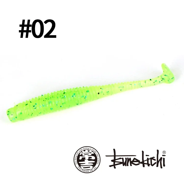 SUNEKICHI ASSEI TSUNEKICHI LURE SOFT BAIT 2.5 Inch 3 Inch Thread Small T-tail PST Angular T-tail Fish Fake Bait