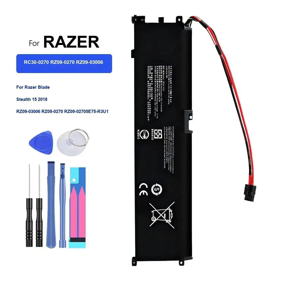 

Laptop Battery For Razer Blade Stealth 15 2018 RZ09-03006 RZ09-0270 RZ09-02705E75-R3U1 RC30-0270 Lightweight 4221Mah