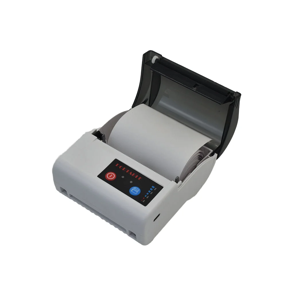 80mm Black and White Portable Billing Printer with Lanyard Wireless Bluetooth Thermal Label Mobile Printer for Cell Phone