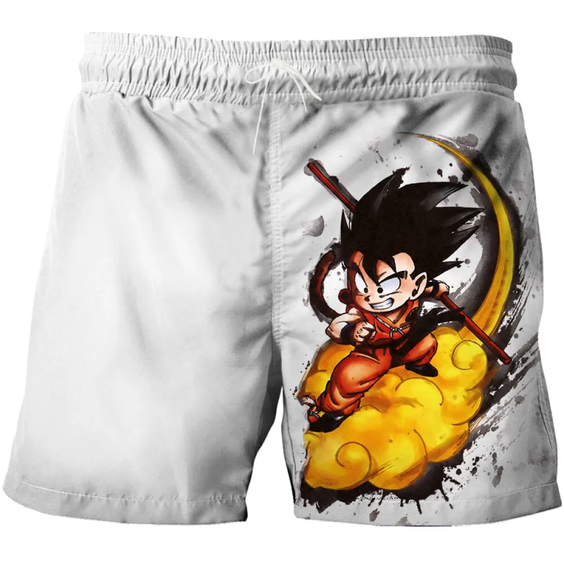 2026 New Hot Sale Dragon Ball Goku Kanji Symbol Anime Print Beach Shorts Casual Loose Family Matching Outfits Summer Quick Dry