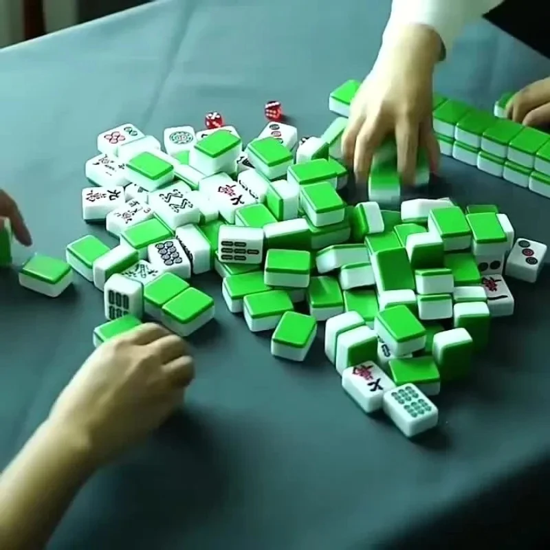 Professional Mahjong Set - Classic Chinese Tile Game Adult Strategy and Social Entertainment Essential for Family Gatherings