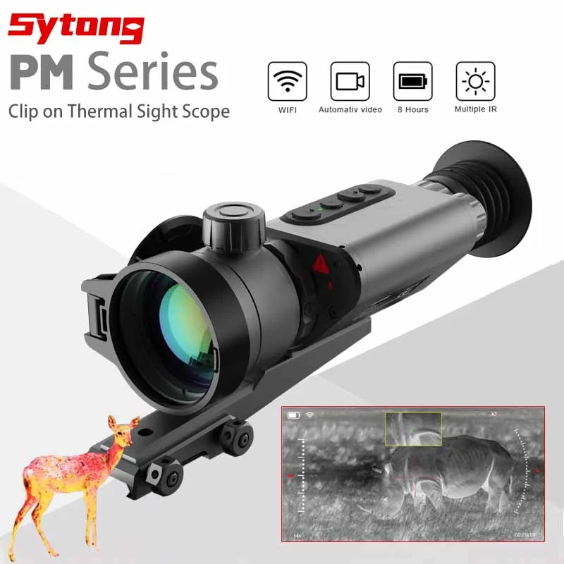 Sytong PM03-35/50 Thermal Imaging Scope ,Strong Anti-Impact ,Cross Reticle, Hotspot Tracking, Hunting Searching Heat Monocular