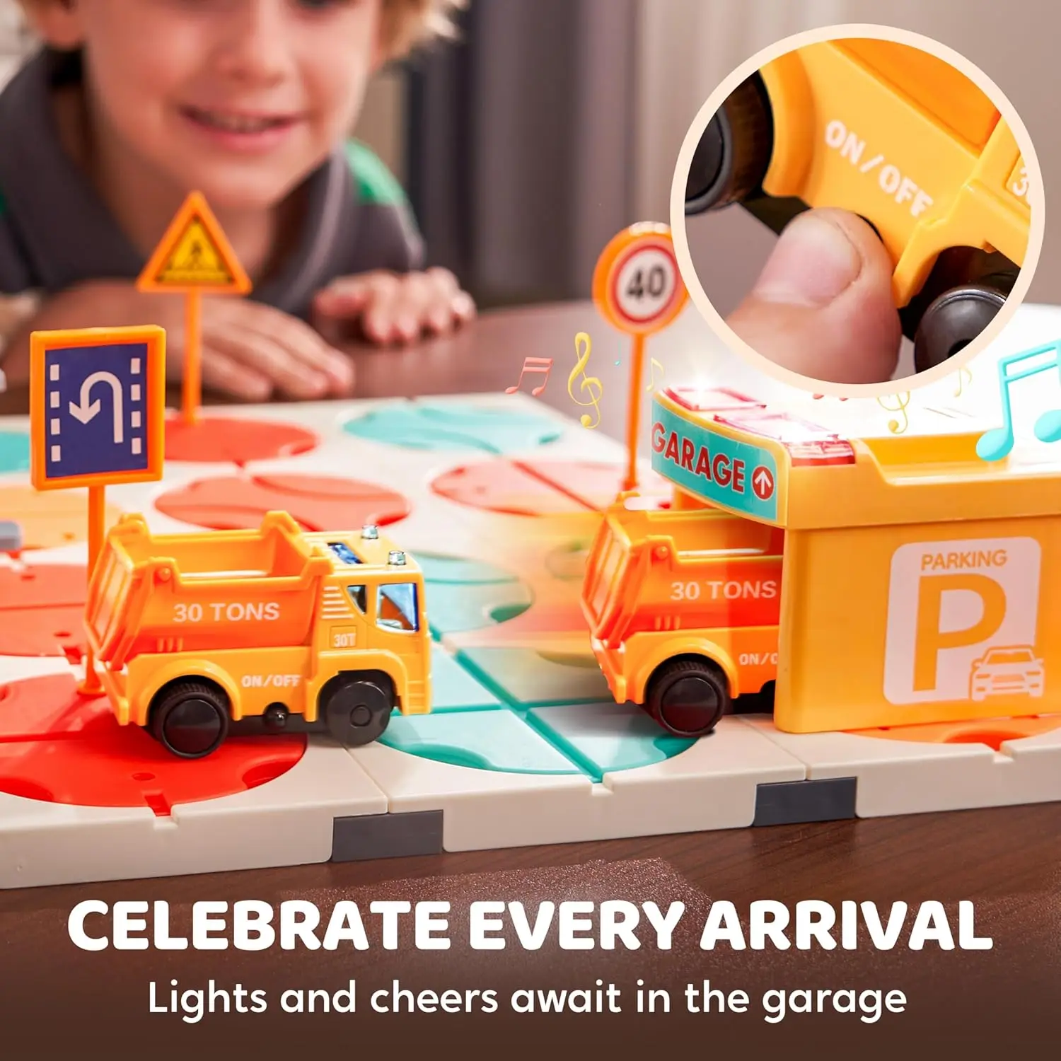 Joyfy crianças stem jogos de tabuleiro brinquedo montessori construção quebra-cabeça lógica estrada construtor ideal para meninos e meninas presente festa aniversário