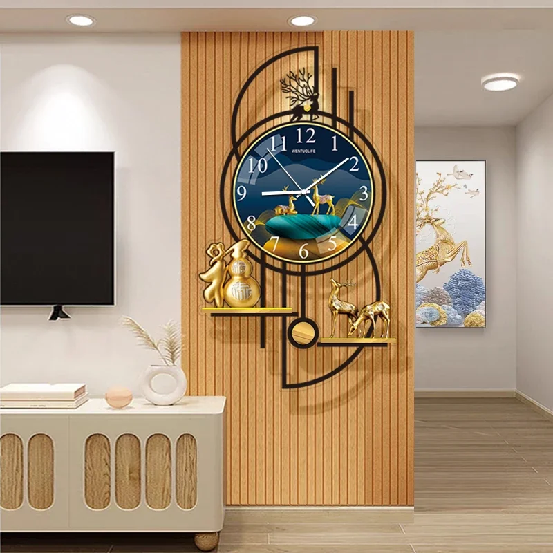 

Aesthetic Interior Nordic Wall Clock Simple Decoration Modern Living Room Xenomorph Clock Wall Light Luxury Home Furniture