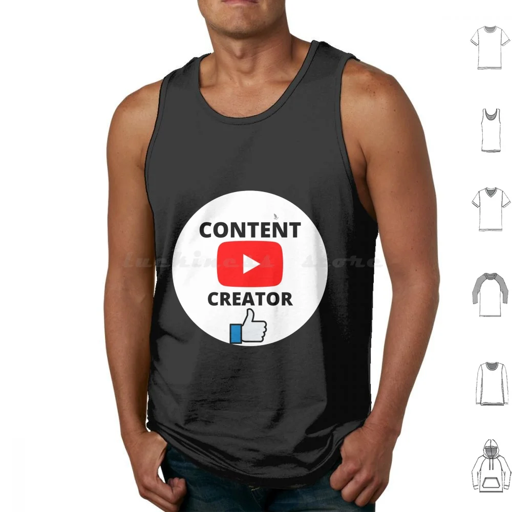 Content Creator Tank Tops Print Cotton Highhocreations High Ho Silver Youtube Subs Subscribers Subscriber Follow Follows