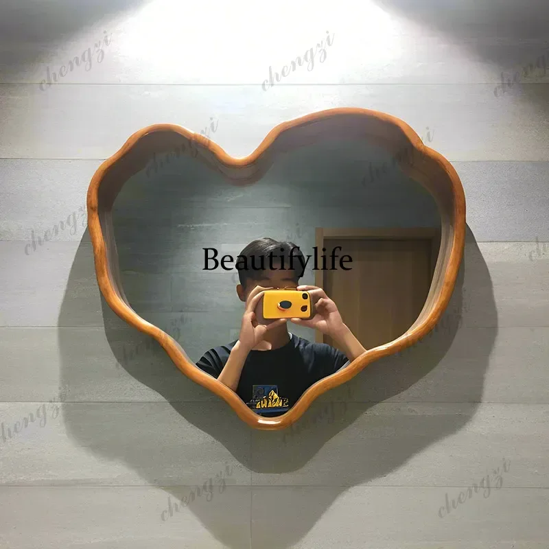 Retro Universal Mirror Bathroom Classic Personalised Art Mirror Makeup Custom Standing Heart Specchio