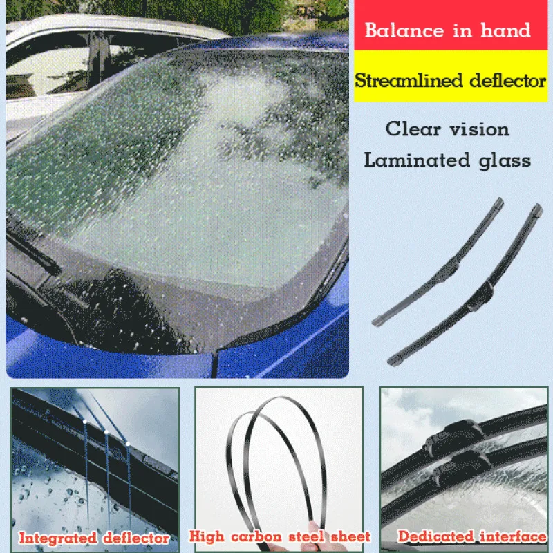 Universal Car Boneless Wiper Rear Window Wiper with Silent Wiper Blades for Windshield