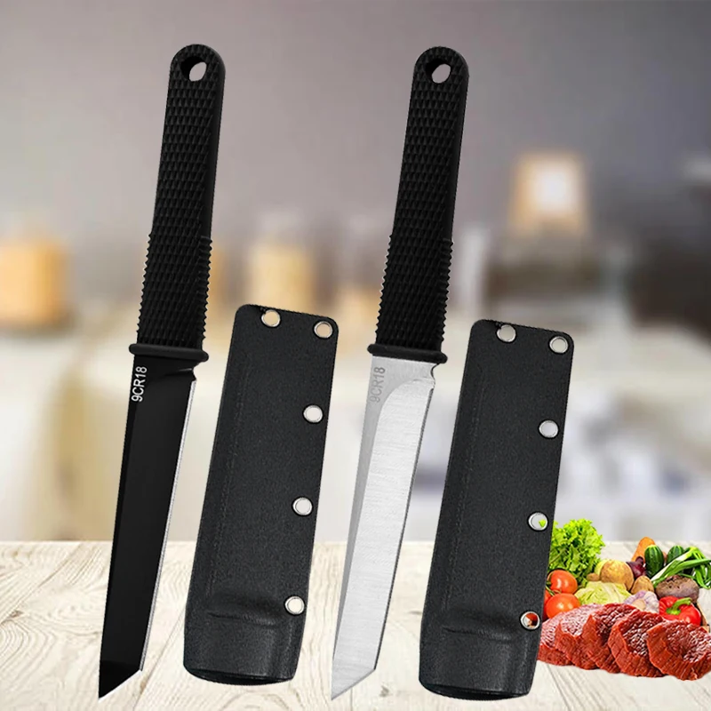 Coltello per disossare con manico nero mannaia da macellaio coltelli da cucina in acciaio inossidabile coltello per pesce affilato coltello per affettare verdure coltelli da frutta