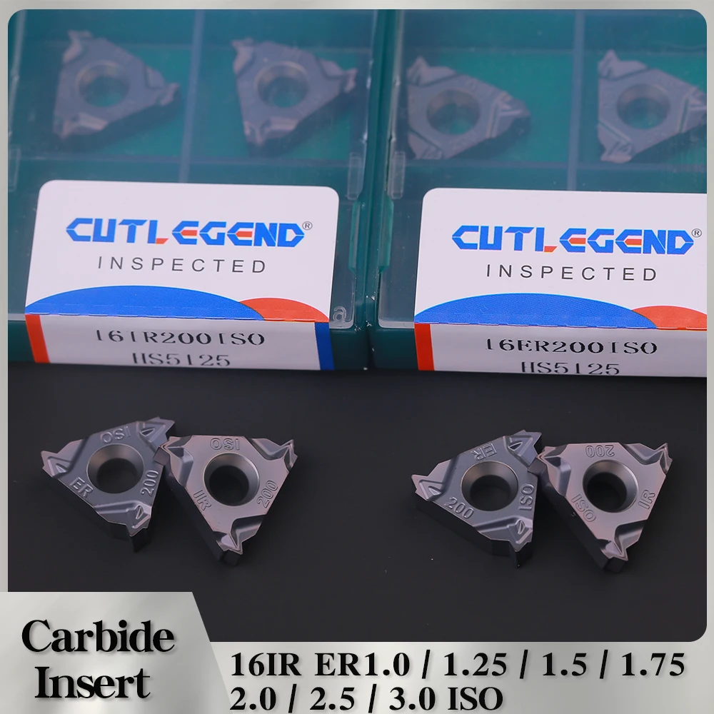16IR 16ER Резьбовая вставка 1.0 ISO 1.25ISO 1.5ISO 1.75ISO 2.0ISO 2.5ISO 3.0ISO Твердосплавные лезвия Токарный станок с ЧПУ Инструмент для нержавеющей стали
