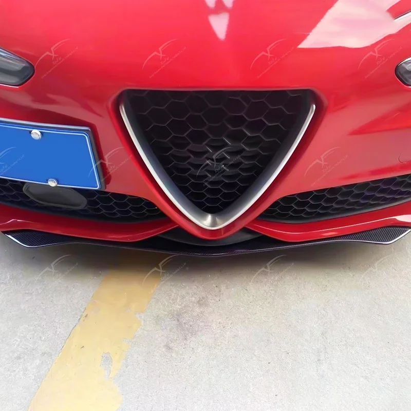 

Romeo Giulia Carbon Fiber Sport Front Lip & Spoiler Black Self-Adhesive Bumper Accessories for Auto Upgrade