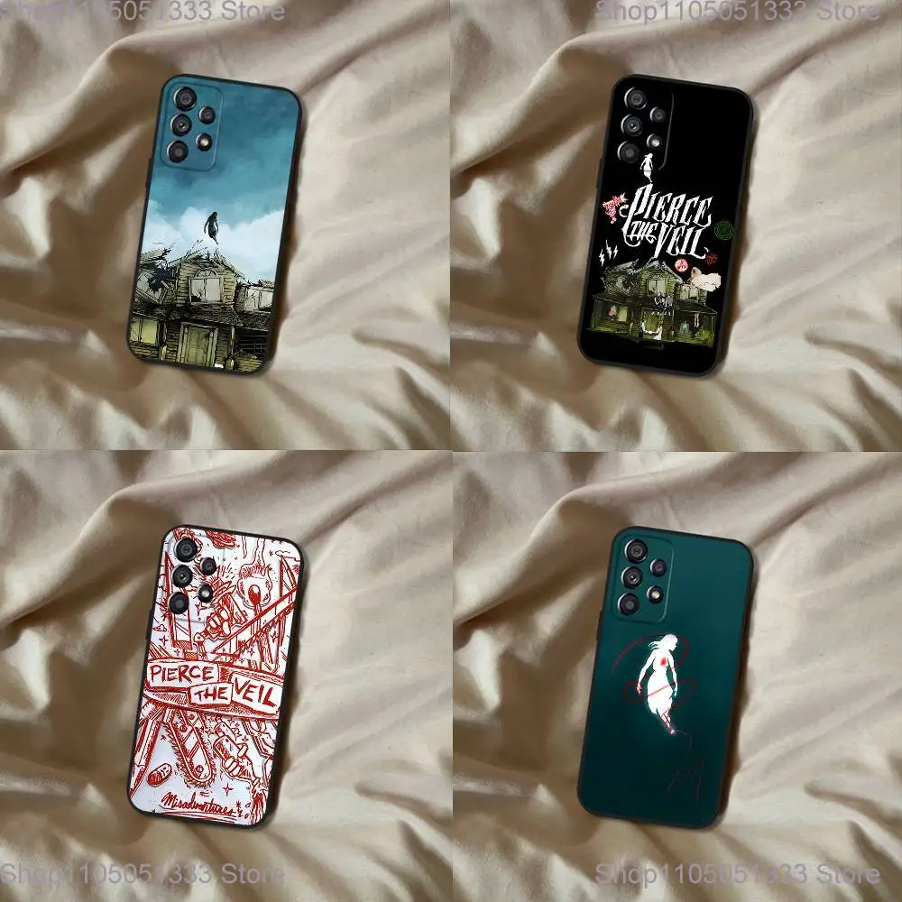 

Band Of P-PierceS The Veil Phone Case For Samsung Galaxy A20,A21s,A22,A31,A32,A52,A53,A72,73,A80 Soft Black Cover