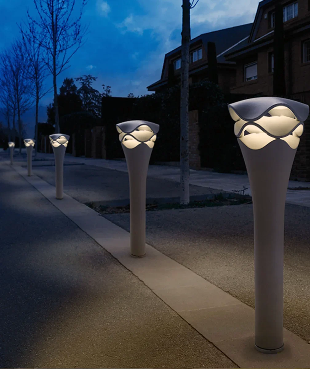 G-1003-JDK-M High quality IP54 aluminum waterproof personalized mushroom design led 52cm landscape courtyard pillar garden lamp