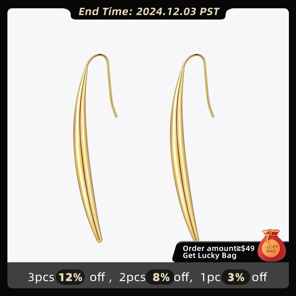 ENFASHION Bean Sprout Drop Earring For Women Gold Color Cute Earrings 2021 Stainless Steel Fashion Jewelry Gift Kolczyki E211226