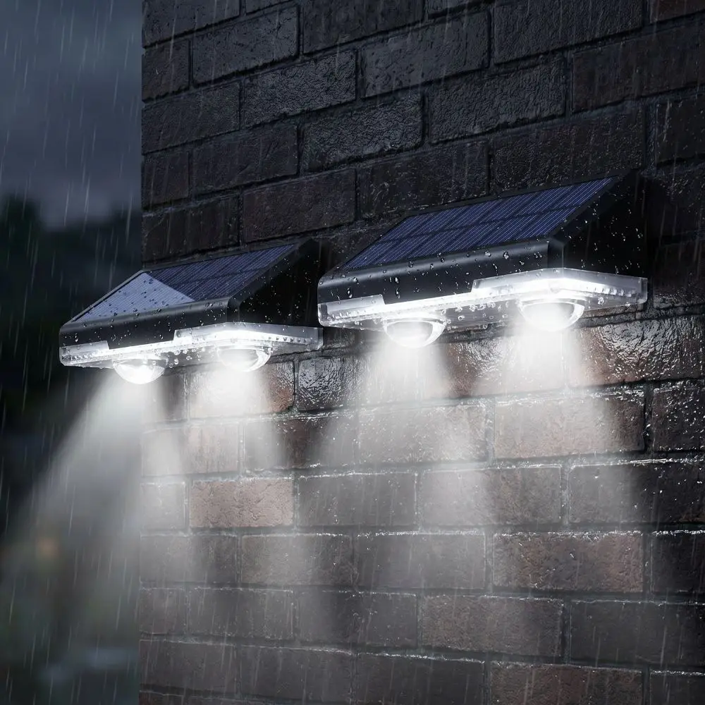 Outdoor Lights Waterproof Solar Deck Lights 3/9 Mode LED Light Solar Step Lights Shockproof RGB Color Solar Fence Lamp Yard