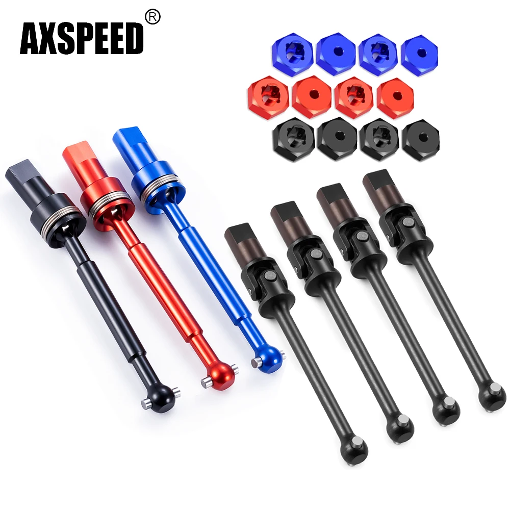 AXSPEED Aluminum Alloy / Steel CVD / Hex Adapters Conversion for 1/18 Traxxas Latrax Teton RC Car Upgrade Parts Accessories