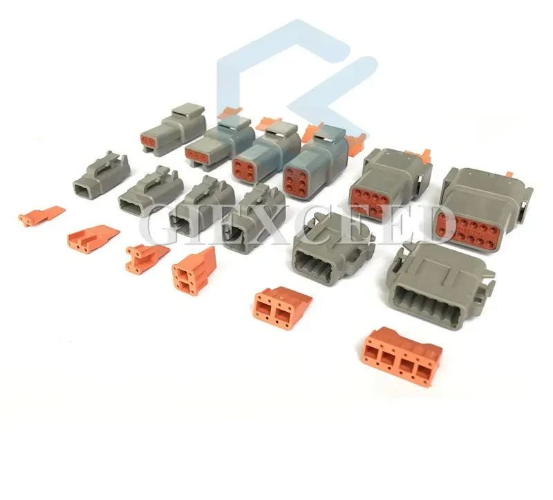 Deutsch DTM 2-12P DTM06-2/3/4/6/8/12S DTM04-2/3/4/6/8/12P 20-24 awg Waterproof Connector AC Assembly Auto Sealed Plug With Pins