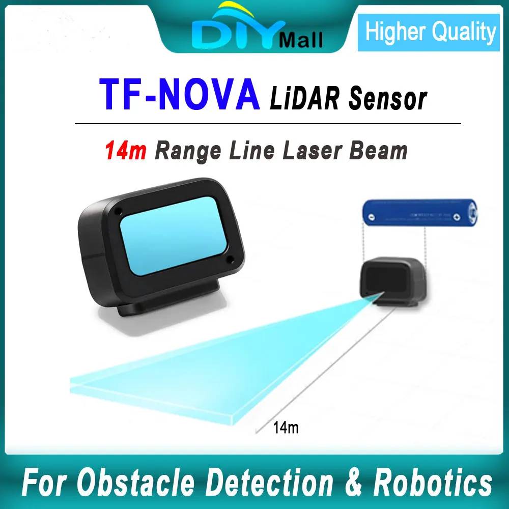 

Benewake TF-NOVA LiDAR Sensor 14m Range Line Laser Beam PToF UART I2C I/O for Obstacle Detection & Robotics Waterproof