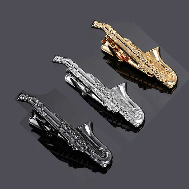 Men's French shirt cufflinks copper material rock and hip-hop music equipment saxophone cufflinks fashion jewelry wholesale