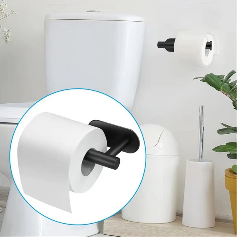 1PC WC Kitchen Hardware Storage  Accessories Toilet Paper Rack Home  Tool Adhesive Dispenser Bathroom Paper Towel Holder
