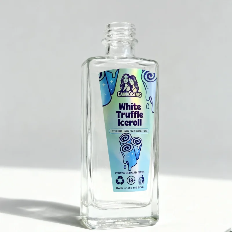 Maßgefertigte Holographische Shampoo-Körperpflege Wasserfeste Vinyl-Aufkleber Regenbogen-Farbwechsel Flaschen-Selbstklebeetiketten – Detail 2